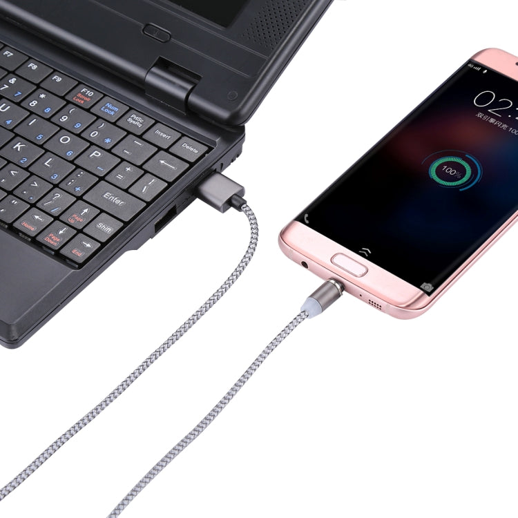Câble de synchronisation et charge tressé 1,05m 8 broches + Micro USB + USB-C / Type-C vers USB avec indicateur LED