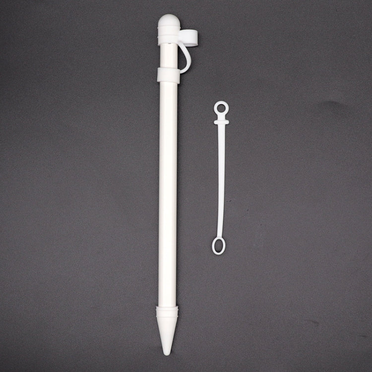 3 en 1 Coque de protection en silicone+Bouchon tactile pour stylet+Étui pour stylet pour Apple Pencil, Gris, Blanc