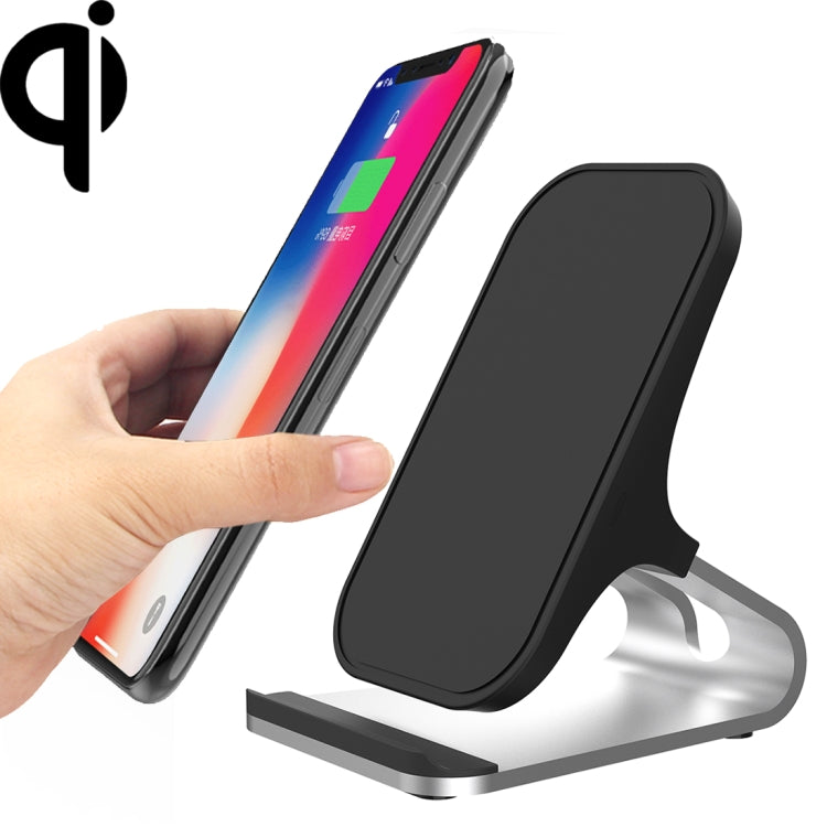 Chargeur sans fil intelligent à double bobine standard Qi HAMTOD M5 15W avec voyant lumineux, supporte la charge rapide, M5 Noir, M5 Argent