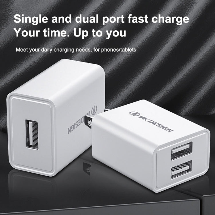 WK WP-U118 Adaptateur secteur de voyage 10W à port USB unique, prise US, WP-U118 Prise US