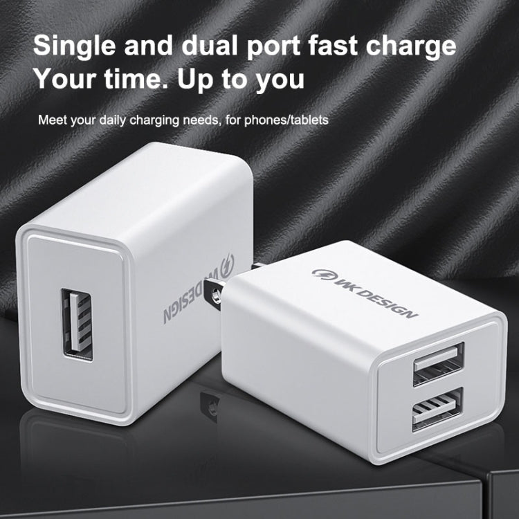 WK WP-U118 Adaptateur secteur de voyage 10W à port USB unique, prise UE, WP-U118 prise UE