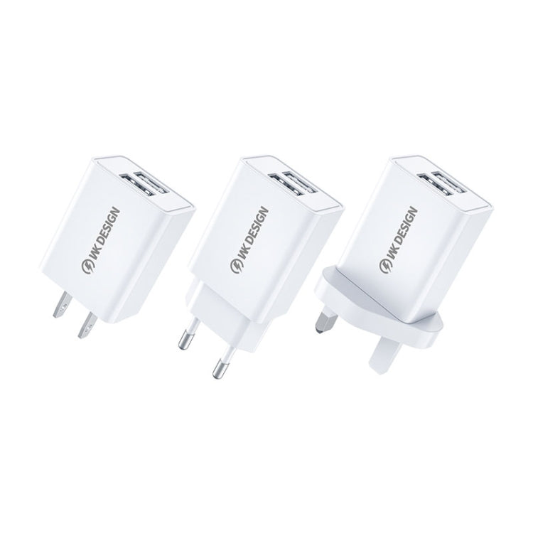 WK WP-U119 Chargeur de Voyage 10W à Deux Ports USB Adaptateur Secteur, Prise US, WP-U119 Prise US