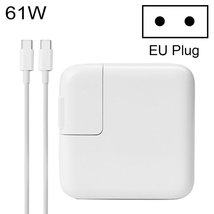 Adaptateur secteur Type-C 61W avec câble de 1,8 m, prise EU, prise EU 61W