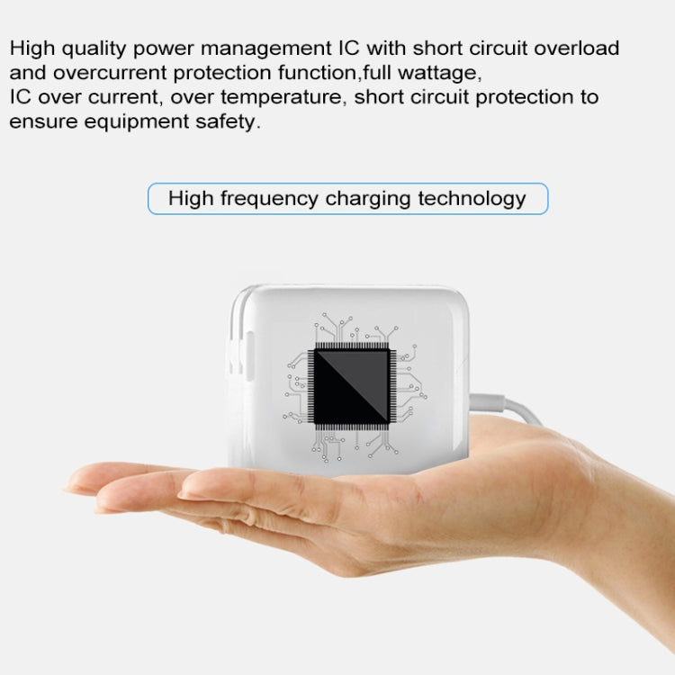 Adaptateur secteur portable 87W Type-C avec câble de charge Type-C 1,8m, prise EU, 87W prise EU