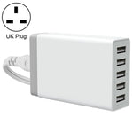 Chargeur rapide de voyage XBX09 40W 5V 8A 5 ports USB, prise britannique (noir), XBX09, 8A