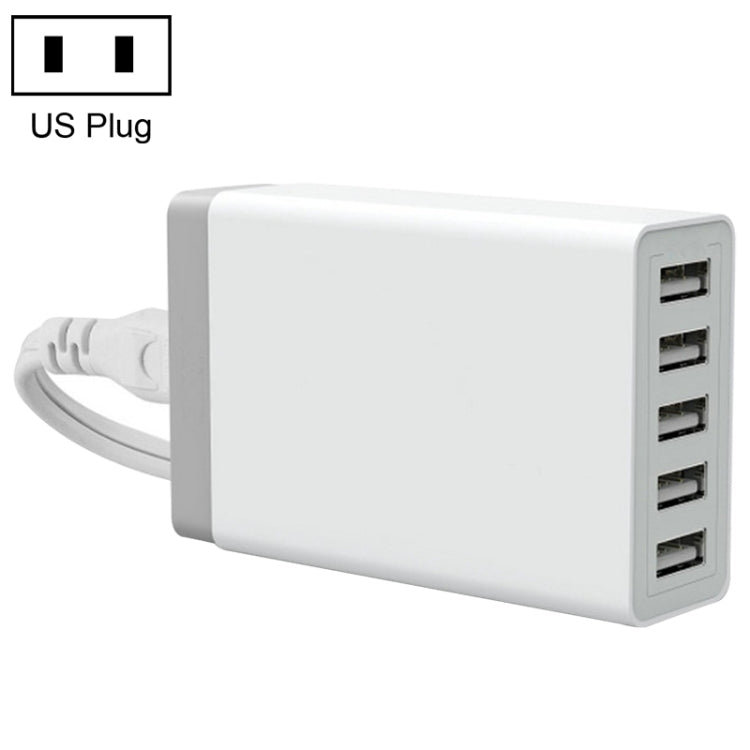 Chargeur rapide de voyage XBX09 40W 5V 8A 5 ports USB, prise britannique (noir), XBX09, 8A