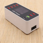 A9+ Station de Charge Détachable Multifonctionnelle USB 8 Ports AC 100V~240V avec Écran LCD et Chargeur Intelligent, Support QC3.0, A9+