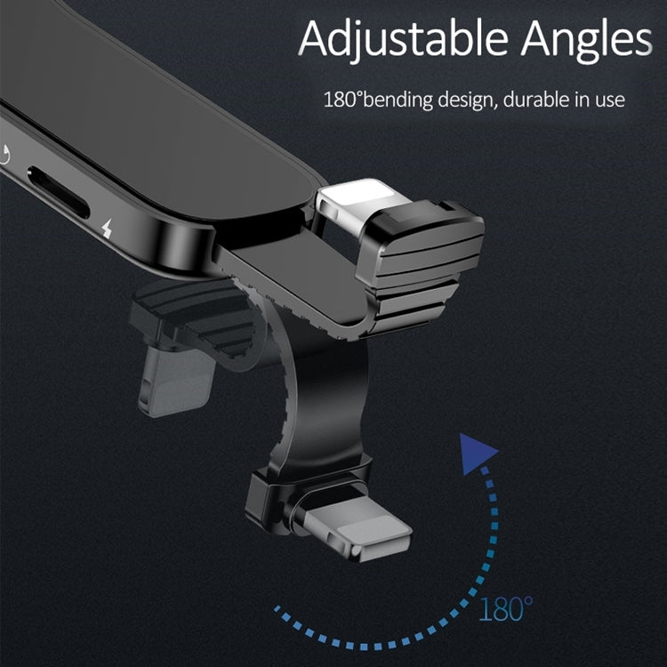 Adaptateur de charge rapide LXS08 8 broches vers 8 broches + prise audio 3,5 mm avec support en anneau, 8 broches + 3,5 mm