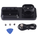 Station de recharge sans fil rechargeable pour téléphone portable et casque, avec interface Micro USB + USB-C / Type-C + 8 broches