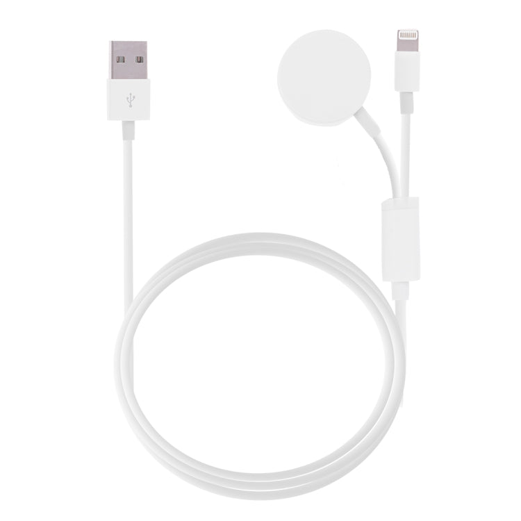 Câble de charge magnétique multi-fonctions 8 broches pour iPhone / Apple Watch, Longueur : 1m