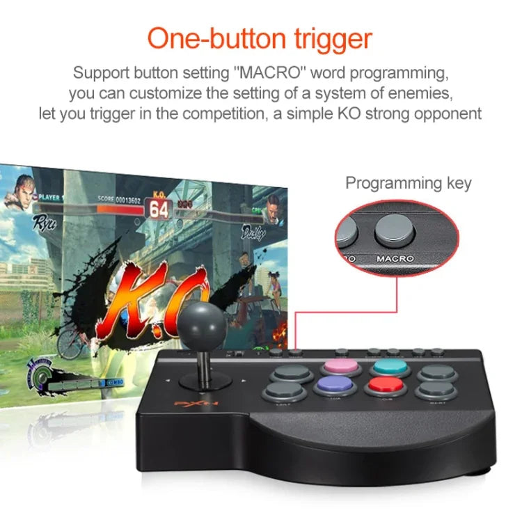 Manette de jeu PXN PXN-0082 Gladiator Street Machine avec bascule pour Nintendo Switch / PC / Android / PS3 / PS4 / Xbox One, PXN-0082
