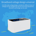 CDA30 Chargeur multifonction 20 W 3 ports USB + ports USB-C / Type-C avec affichage LED, prise britannique, prise britannique