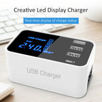 Chargeur multifonction CDA30 20 W avec 3 ports USB + ports USB-C / Type-C et affichage LED, prise US
