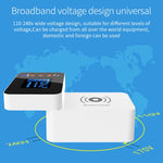 CDA33Q Chargeur multifonction 40W QC 3.0 USB + 3 ports USB + ports USB-C / Type-C avec écran LED, prise AU, prise AU