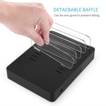 Chargeur multifonction 50W avec 6 ports USB + 2 ports USB-C / Type-C + chargement sans fil avec affichage LED et cadre détachable, prise AU