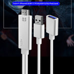 Câble adaptateur Onten 7562 USB femelle vers HDMI pour iPhone / Android (téléphone vers HDTV)