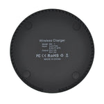 Chargeur sans fil ultra-fin 10W KD-1 pour téléphones Android & iPhone, charge rapide, noir