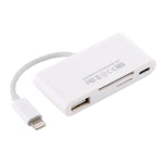 Adaptateur de lecteur de caméra NK-108L 8 broches vers USB + carte TF + carte SD, compatible avec les systèmes IOS 9.1 et supérieurs, NK-108L