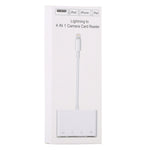 Adaptateur de lecteur de caméra NK-108L 8 broches vers USB + carte TF + carte SD, compatible avec les systèmes IOS 9.1 et supérieurs, NK-108L