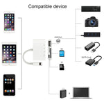 Adaptateur de lecteur de caméra NK-108L 8 broches vers USB + carte TF + carte SD, compatible avec les systèmes IOS 9.1 et supérieurs, NK-108L