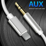 Câble adaptateur audio AUX 8 broches vers 3,5 mm, longueur : 1 m