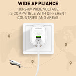 LDNIO A201 2,4 A Double Tête de Charge USB Adaptateur de Chargeur de Téléphone Portable à Charge Directe avec Câble de Données Micro USB, Micro USB
