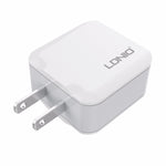 LDNIO A2201 2.4A Double Tête de Charge USB Adaptateur Chargeur Téléphone Portable à Charge Directe avec Câble de Données 8 Broches, 8 Broches