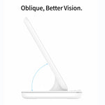 Chargeur sans fil magnétique vertical QI Z5A pour téléphones mobiles & Apple Watch & AirPods / Samsung Galaxy Buds / Huawei Free Buds, avec anneau lumineux tactile, Z5A