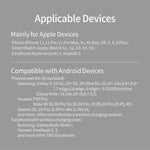 Chargeur sans fil magnétique vertical QI Z5A pour téléphones mobiles & Apple Watch & AirPods / Samsung Galaxy Buds / Huawei Free Buds, avec anneau lumineux tactile, Z5A