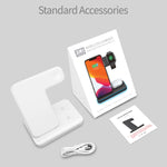Chargeur sans fil magnétique vertical QI Z5A pour téléphones mobiles & Apple Watch & AirPods / Samsung Galaxy Buds / Huawei Free Buds, avec anneau lumineux tactile, Z5A