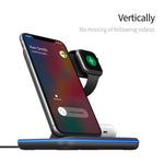 Chargeur sans fil magnétique vertical QI Z5A pour téléphones mobiles & Apple Watch & AirPods / Samsung Galaxy Buds / Huawei Free Buds, avec anneau lumineux tactile, Z5A