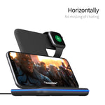 Chargeur sans fil magnétique vertical QI Z5A pour téléphones mobiles & Apple Watch & AirPods / Samsung Galaxy Buds / Huawei Free Buds, avec anneau lumineux tactile, Z5A