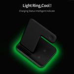 Chargeur sans fil magnétique vertical QI Z5A pour téléphones mobiles & Apple Watch & AirPods / Samsung Galaxy Buds / Huawei Free Buds, avec anneau lumineux tactile, Z5A