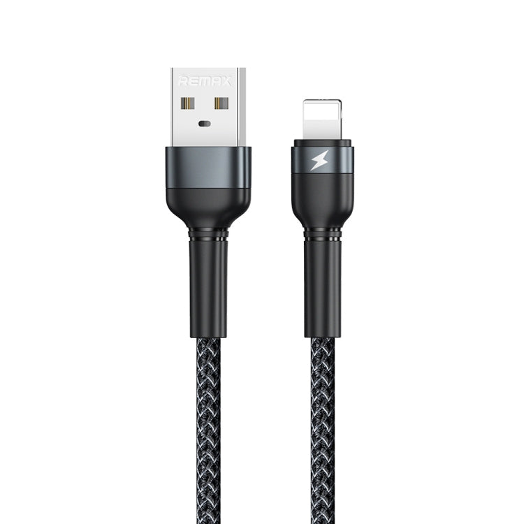 Câble de données de charge rapide tressé en alliage d'aluminium REMAX RC-124i 1 m 2,4 A USB vers 8 broches pour iPhone, iPad, 8 broches