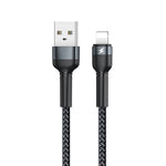Câble de données de charge rapide tressé en alliage d'aluminium REMAX RC-124i 1 m 2,4 A USB vers 8 broches pour iPhone, iPad, 8 broches