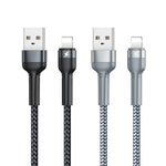 Câble de données de charge rapide tressé en alliage d'aluminium REMAX RC-124i 1 m 2,4 A USB vers 8 broches pour iPhone, iPad, 8 broches