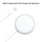Chargeur sans fil magnétique Magsafe rond style alliage d'aluminium 15W OJD-63, magnétique