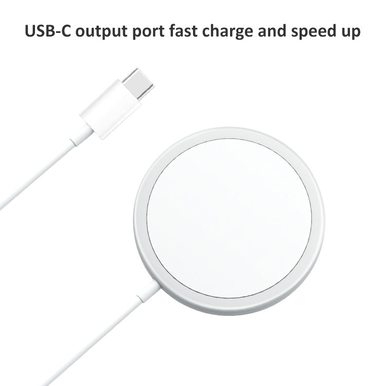 Chargeur sans fil magnétique Magsafe rond style alliage d'aluminium 15W OJD-63, magnétique