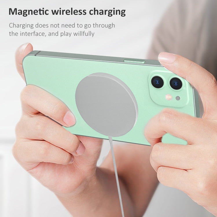 Chargeur sans fil magnétique Magsafe rond style alliage d'aluminium 15W OJD-63, magnétique