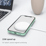 Chargeur sans fil magnétique Magsafe rond style alliage d'aluminium 15W OJD-63, magnétique