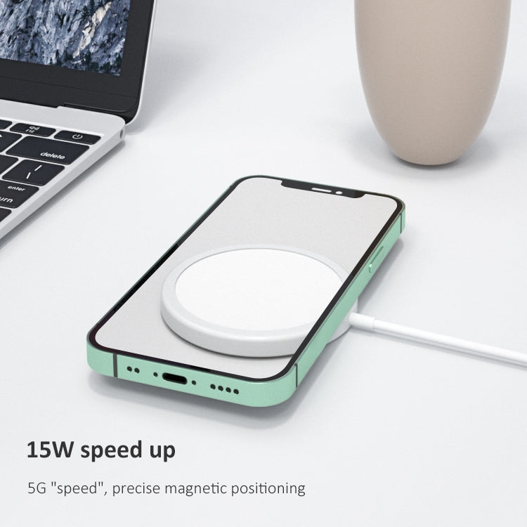 Chargeur sans fil magnétique Magsafe rond style alliage d'aluminium 15W OJD-63, magnétique