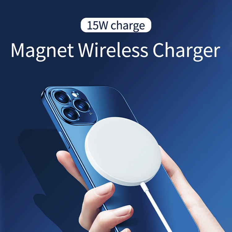 Chargeur sans fil magnétique Magsafe rond style alliage d'aluminium 15W OJD-63, magnétique