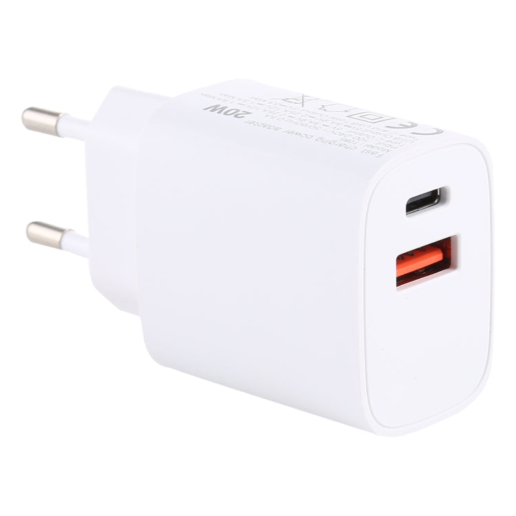T085 Adaptateur secteur de voyage à charge rapide 20 W USB + Type-C, prise UE, IP8G0711EU, IP8G0711US