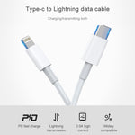 Câble de données de charge rapide AWEI CL-68 3A Type-C / USB-C vers 8 broches PD, Longueur : 1m