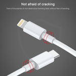 Câble de données de charge rapide AWEI CL-68 3A Type-C / USB-C vers 8 broches PD, Longueur : 1m