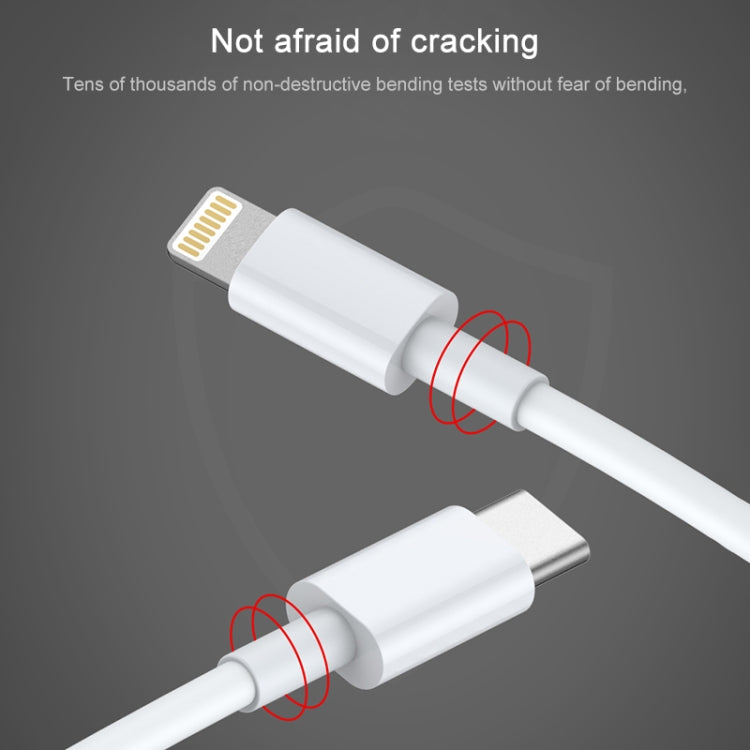 Câble de données de charge rapide AWEI CL-68 3A Type-C / USB-C vers 8 broches PD, Longueur : 1m