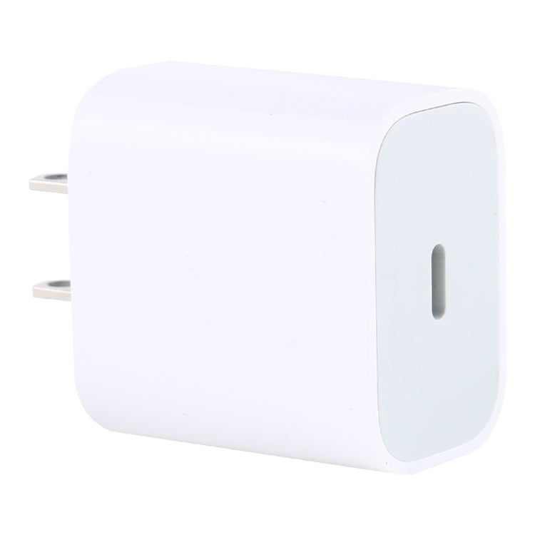 Chargeur de voyage PD 20W à interface USB-C / Type-C unique, prise US, prise US 20W