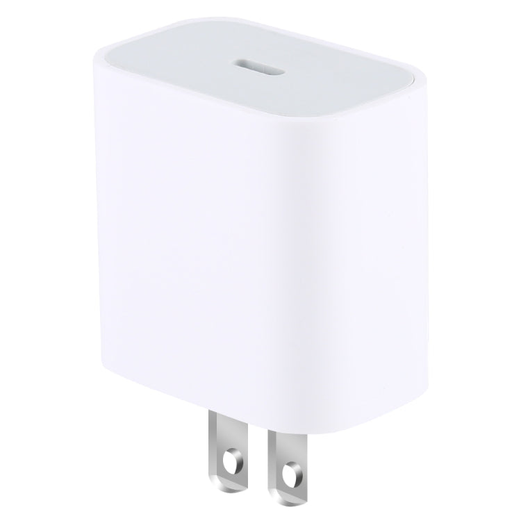 Chargeur de voyage PD 20W à interface USB-C / Type-C unique, prise US, prise US 20W
