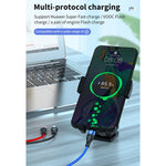 Câble de données de charge rapide 40W 5A USB vers Micro USB + USB-C / Type-C + 8 broches, longueur du câble : 1,2 m