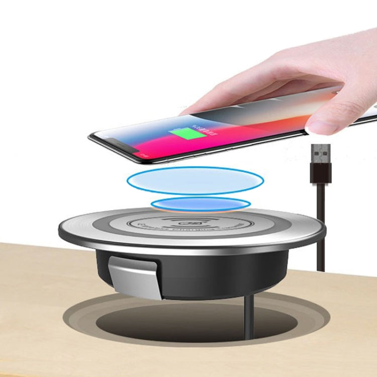 Chargeur sans fil de bureau intégré KP-ZMC avec câble interface PD+USB Longueur : 1,2 m